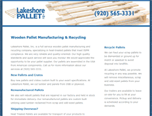 Tablet Screenshot of lakeshorepallet.com